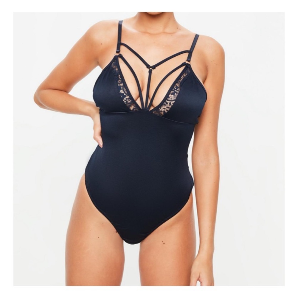 Navy Blue Harness Bodysuit